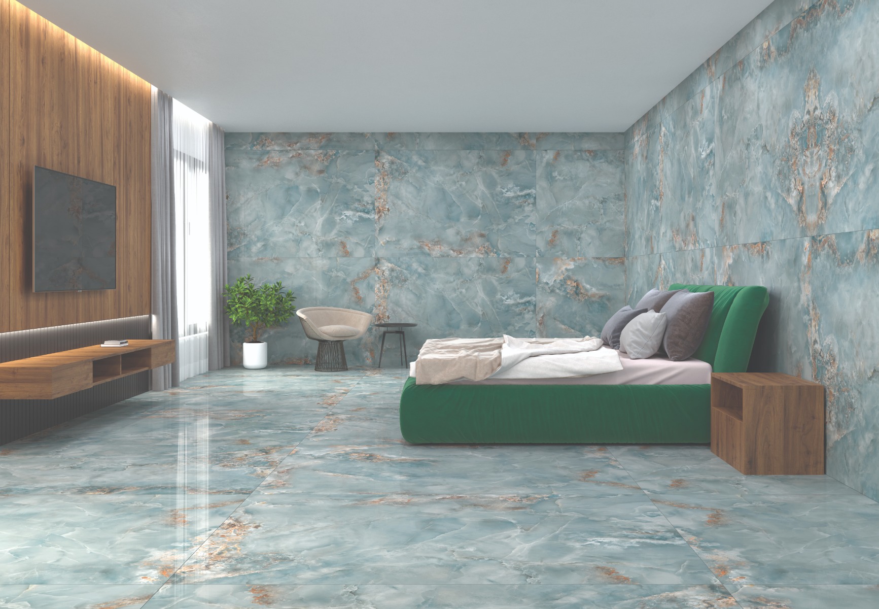 Super Gloss Onyx Marble Aqua
