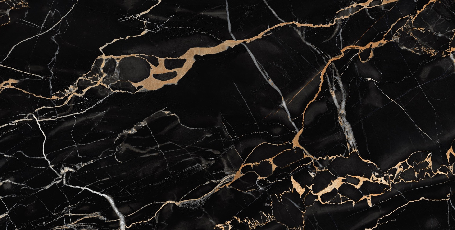 Glossy Finish  Super Gloss Portoro Gold Marble Vitrified tile 600x1200 mm