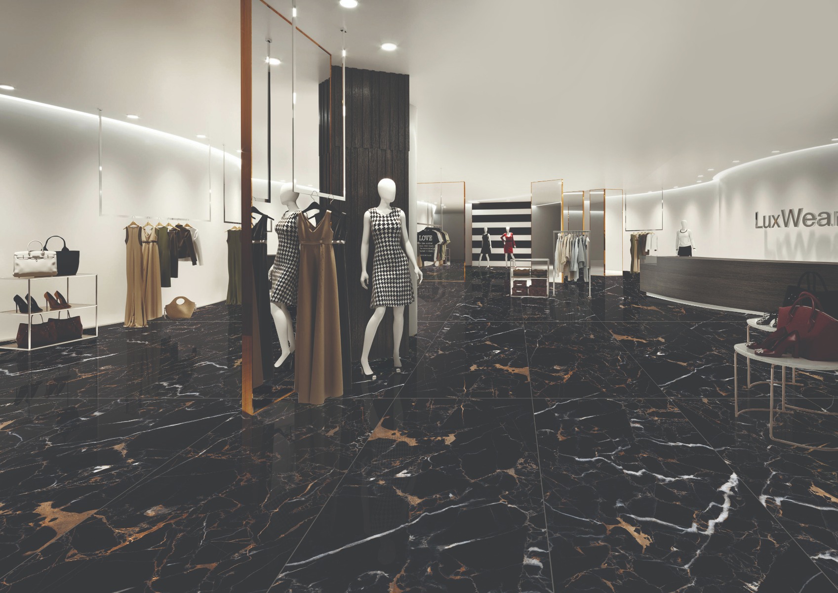 Super Gloss Portoro White Vein Marble