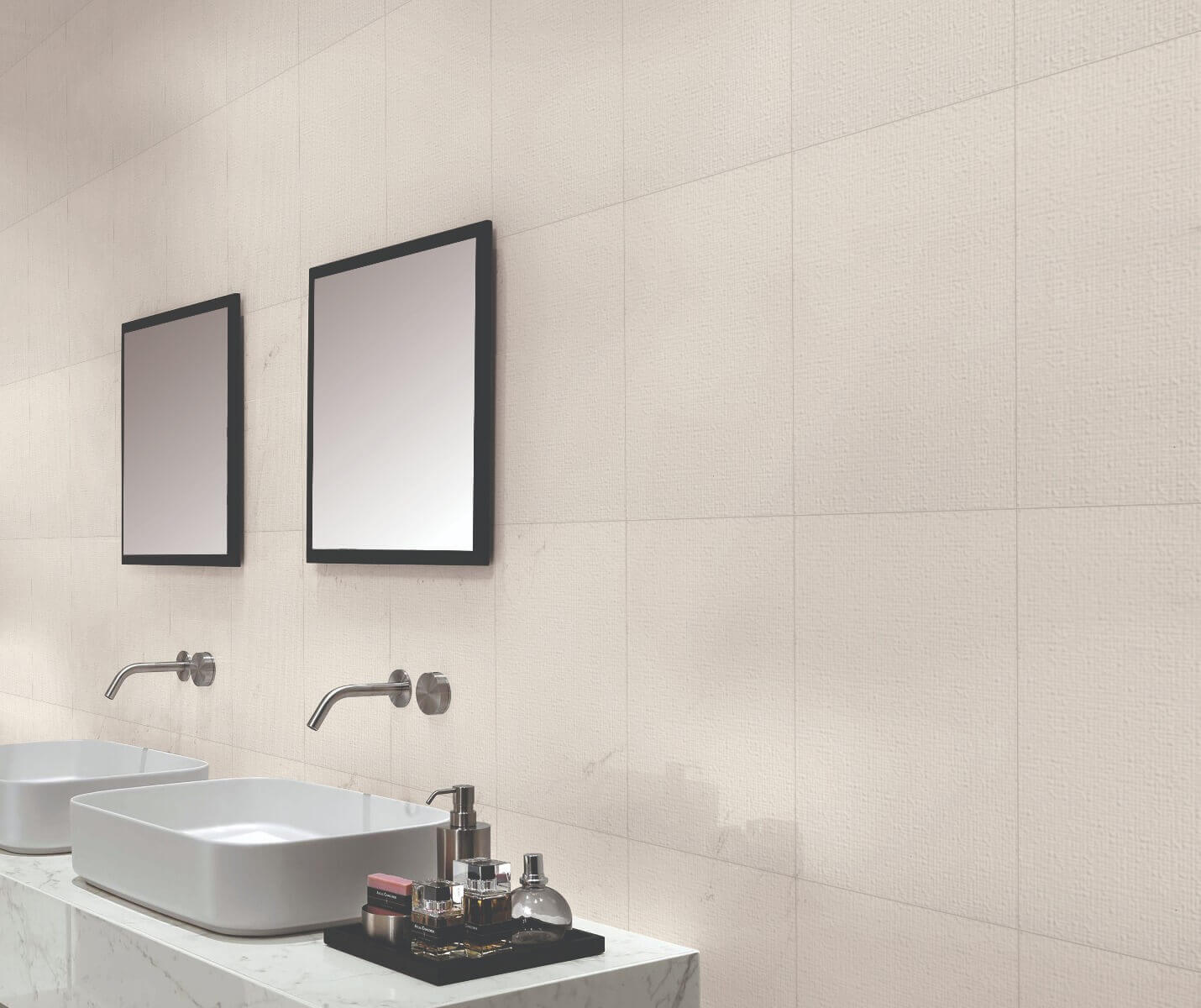 Glossy Finish Textile Ivory Ceramic tile 200x300 mm
