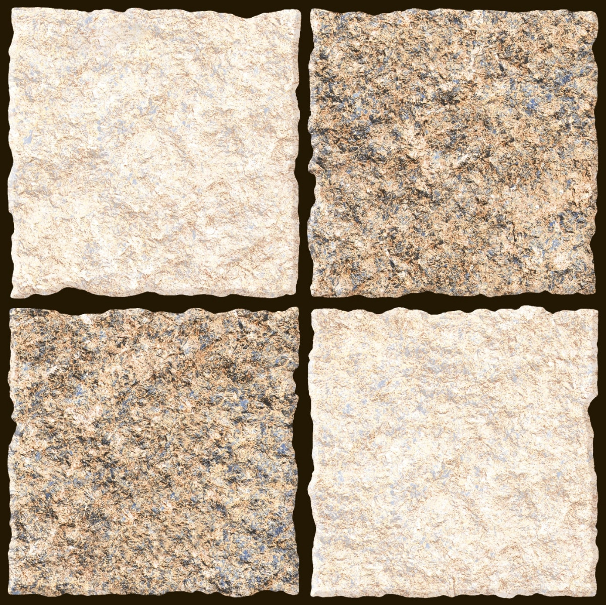 Matte Finish TL Cobblestone Rough Ceramic tile 400x400 mm