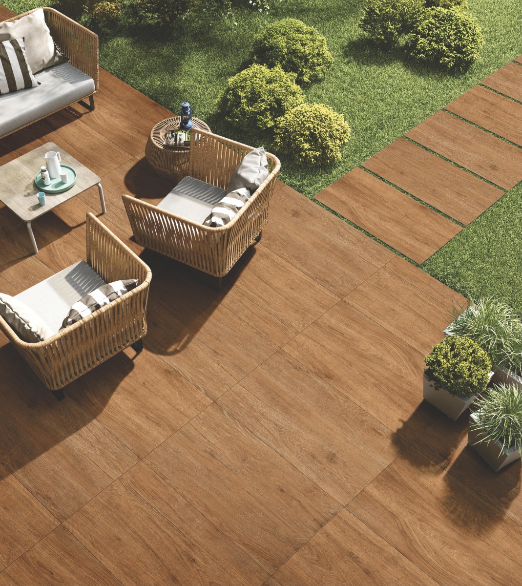 Matte Finish Tuscany Wood Brown Vitrified tile 600x1200 mm