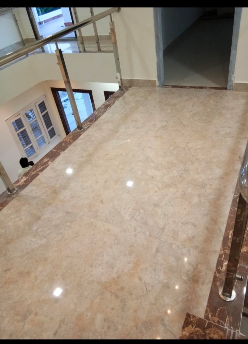 Glossy Finish  PGVT Midtown Light Vitrified tile 600x1200 mm