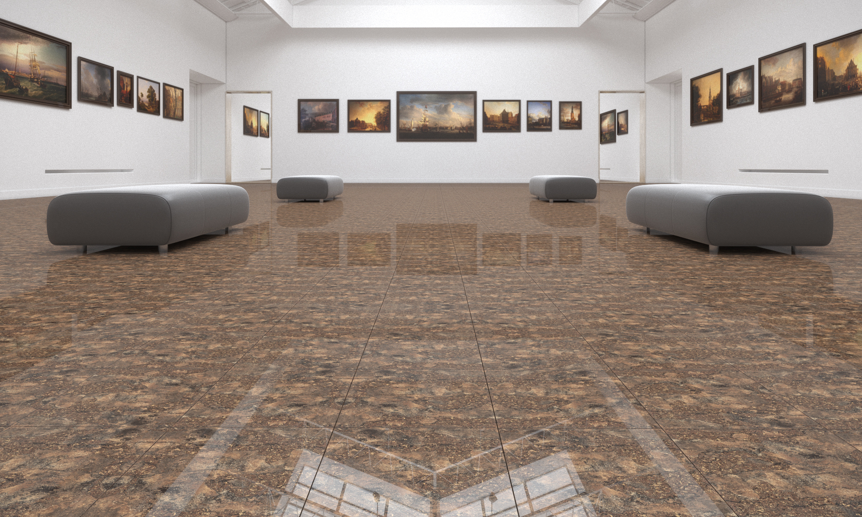 Glossy Finish Zen Venus Brown Vitrified tile 600x600 mm